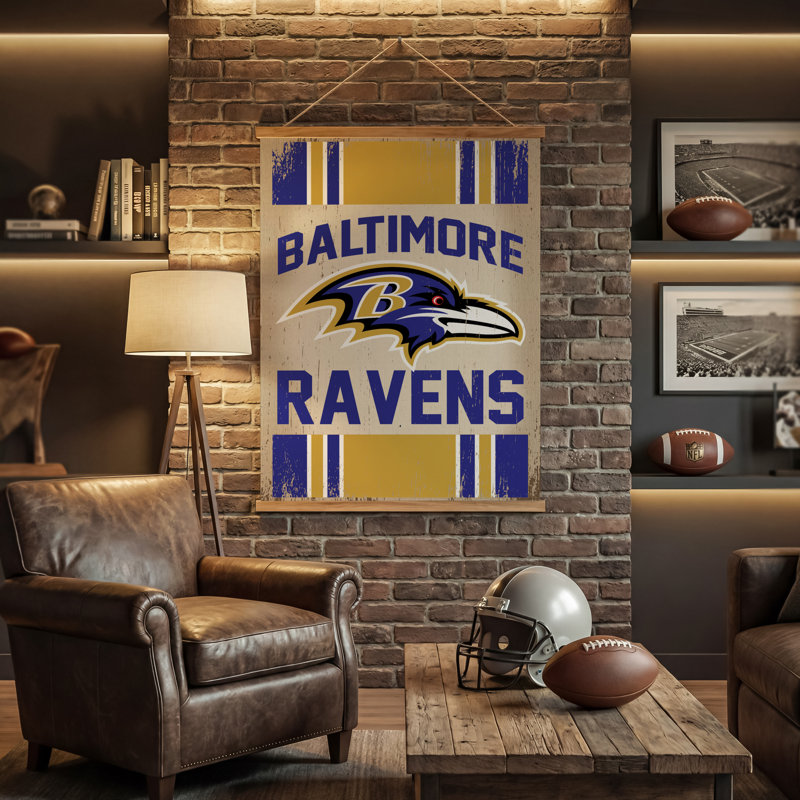 Tapisserie murale 36 po x 54 po Baltimore Ravens, Ravens de Baltimore