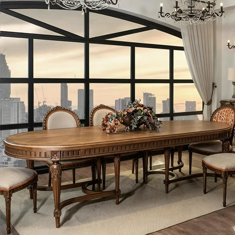 Table de salle à manger 70,87 po French Vintage, 29.92" H x 70.87" W x 35.43" D