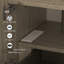 Meuble-lavabo autoportant 47,2 po Monterey + lavabo en acrylique noir renforcé-765077973