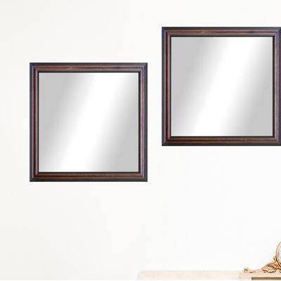 Ukiah Solid Wood Flat Wall Mirror