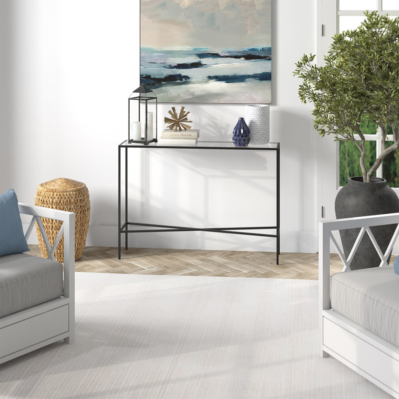 106.7cm Console Table, Blackened Bronze, 76.2 H x 106.68 W x 25.4 D cm