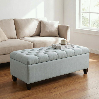 Banc repose-pieds rectangulaire avec charnière de sécurité