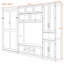 Lit escamotable pliable avec meuble télé intégré, lit mural multi-rangements avec tiroirs et tablettes, mobilier de chambre peu encombrant-105995599