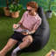icon Dalton High Back Adult Gaming Indoor Outdoor Bean Bag Chair, Black-577478058