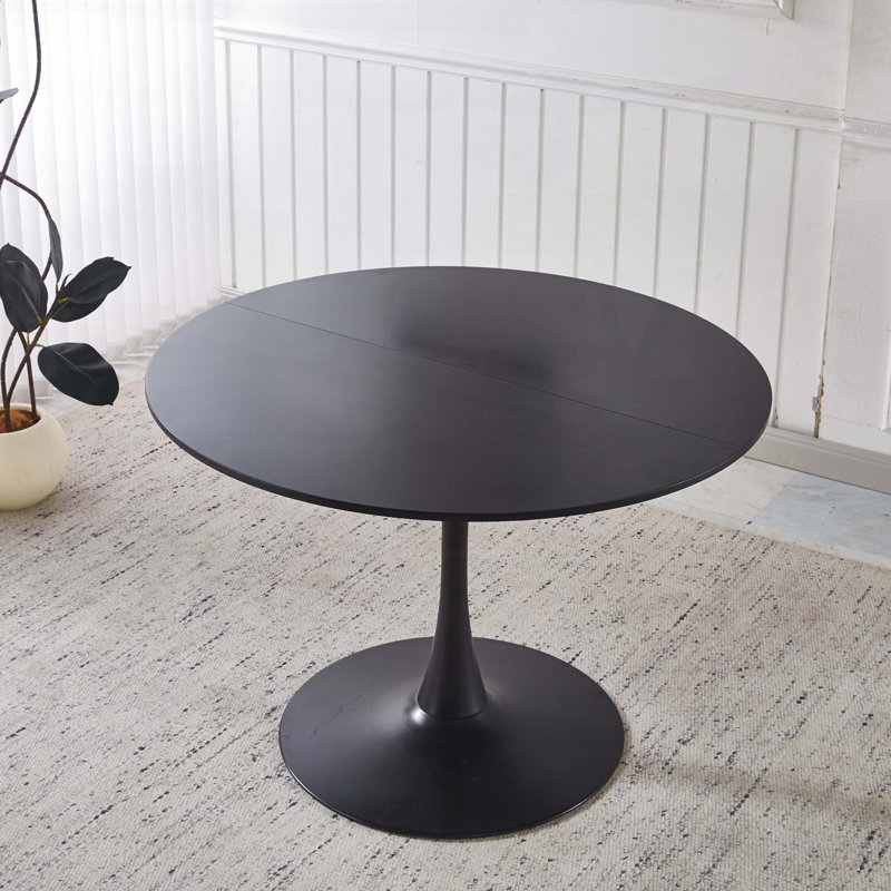 Table de salle à manger Mid-Century Tulip avec plateau en panneau de fibres à densité moyenne (pour 4 à 6 personnes)