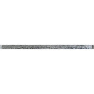 12" x 0.6" Glass Pencil Liner Tile Trim in Gray