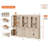 3 Column Bookcase With Drawer,73.3" Tall Floor Standing Bookshelf,Modern Farmhouse Display Storage Cabinet With Adjustable Shelves,Beige-915078756