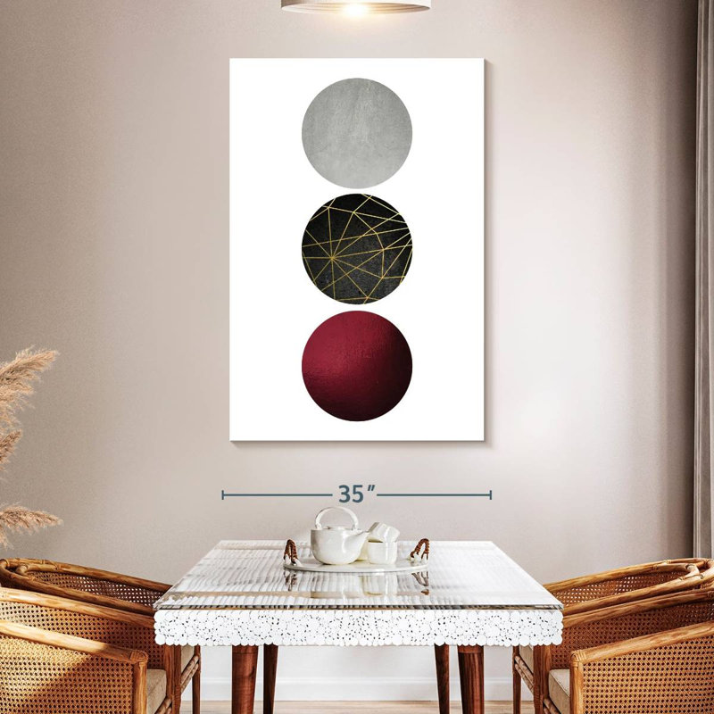 Avery Burg Black Gold Geo I, 51" H x 34" W