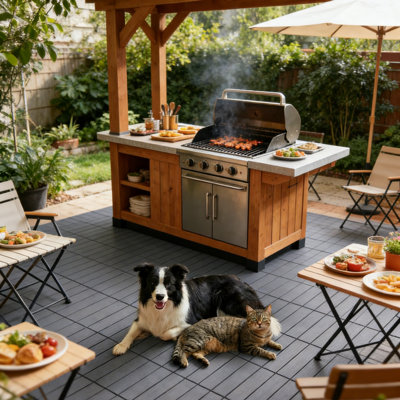 44 pièces de tuiles de terrasse emboîtables 12,1 po x 12,1 po, facile à installer, résistantes aux intempéries et nécessitant peu d'entretien pour le porche, la piscine, le balcon, la cour et l'intérieur