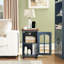 Ensemble de 2 commodes 6 tiroirs et table de chevet, meubles de chambre à coucher en bois de ferme avec station de charge et colonne romaine pour la chambre à coucher, le salon et le couloir-699476220