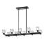 10 - Pour îlot de cuisine - Luminaire en cristal noir moderne à hauteur réglable, ampoule G9 10 * g9 *, 40 W maximum, conception américaine, suspension mate réglable, finition facile à installer, sensation luxueuse
