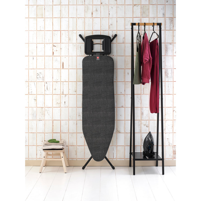 Brabantia Size B Ironing Board With Solid Steam Iron Rest, Black