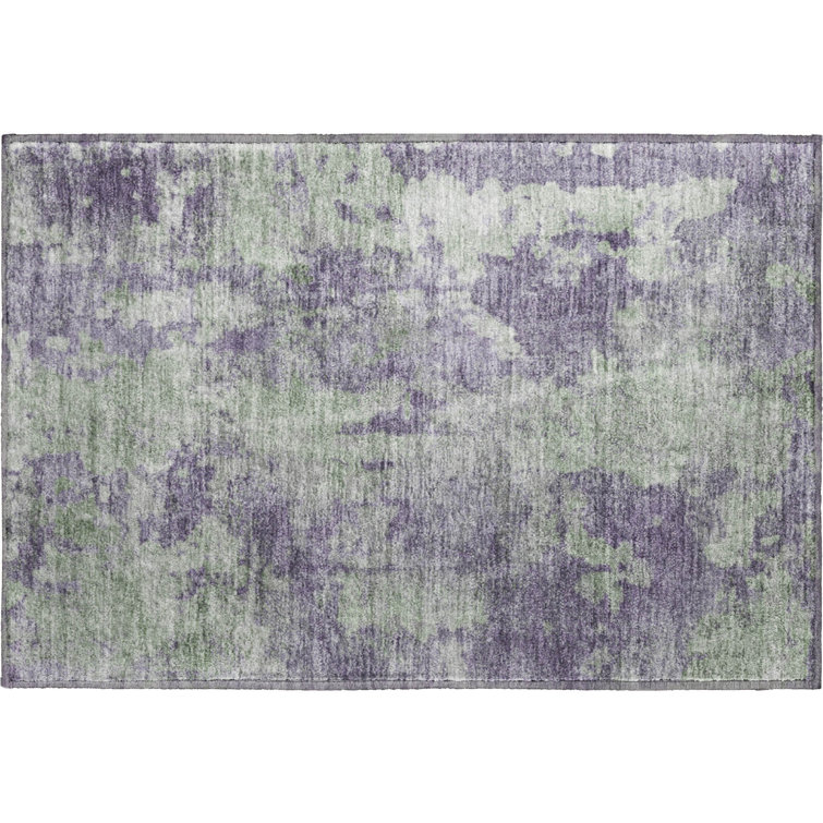 Premium Machine Washable Cerrito AMF573 Purple Rug