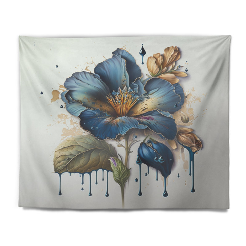Tapisserie en polyester réaliste avec des punaises, H 32 po x l 39 po