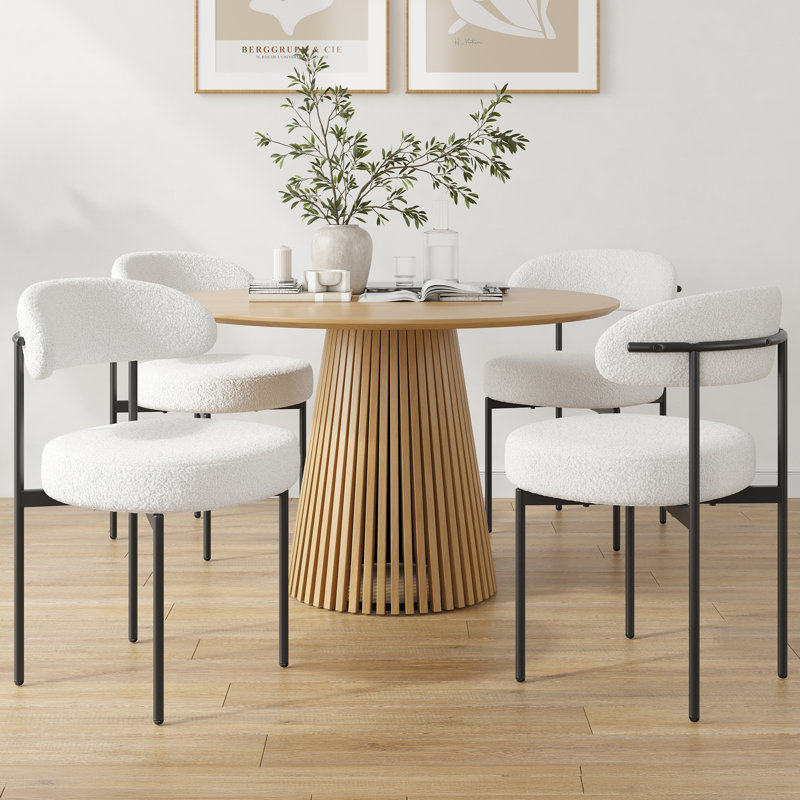 Chaise d'appoint en tissu Sherwood, Blanc
