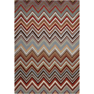 Lebofsky Hand-Tufted Blue Area Rug