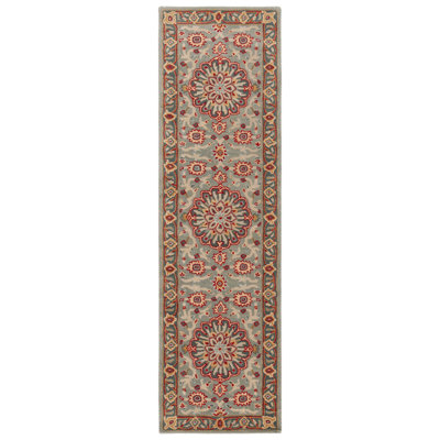 Tapis gris / gris anthracite en laine touffeté à la main Cranmore