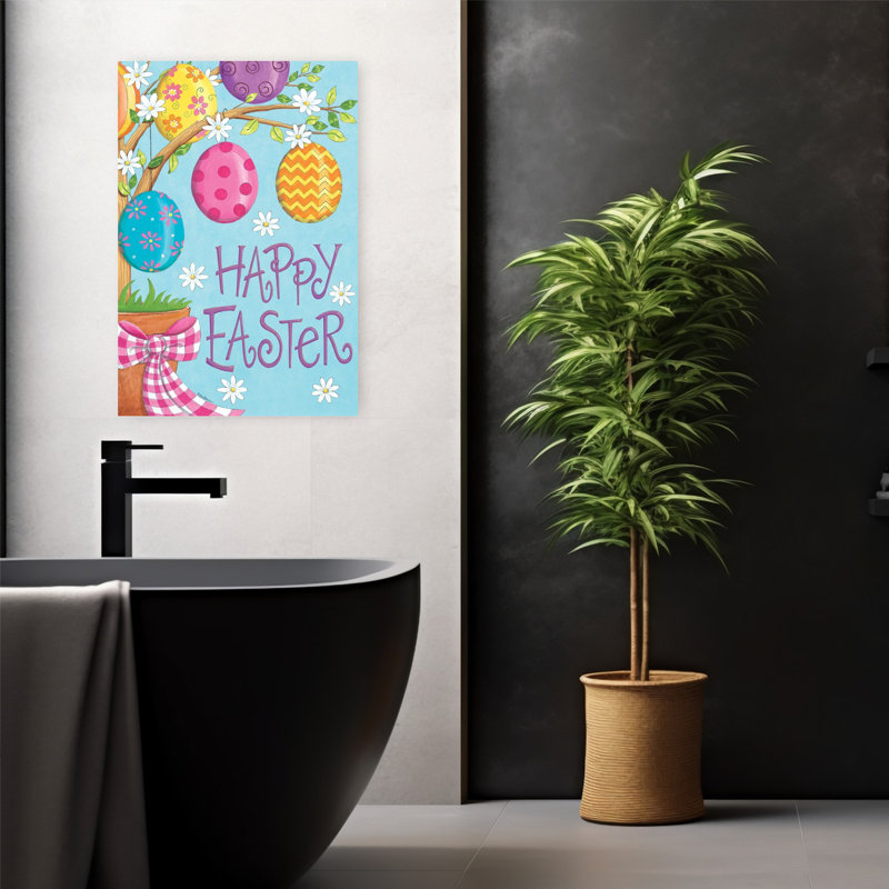 Arbre de Pâques abstrait fantaisiste, arbre de printemps contemporain, art, H 24 po x l 16 po