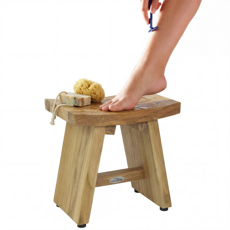 Asia® Raw Teak Shaving and Washing Foot Rest