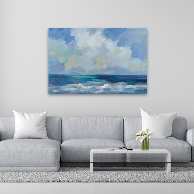 Vagues côtières et côtières et nuages, H 60 po x l 40 po