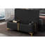 Ophelia Velvet Upholstered Storage Ottoman with Metal Legs