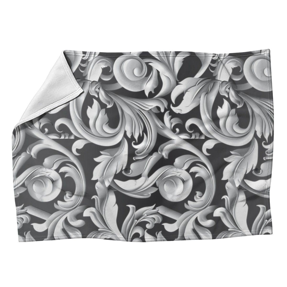 VisionDecor Baroque Fleece Throw Blanket Elegance Throws for Sofas or