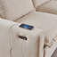 Fauteuil inclinable électrique en tissu avec accoudoirs carrés et chargement zéro - Gravity-1574358071