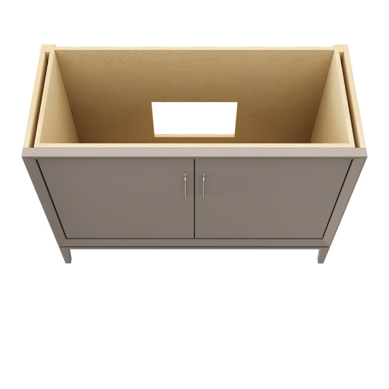Ensemble de meuble-lavabo simple 48 po Alexandra, Taupe Taos, Nickel satiné, 48"