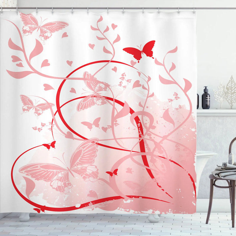 Shower Curtain with Hooks Included, 70" H x 69" W