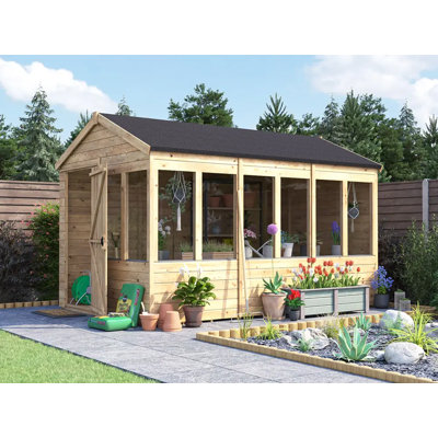 Dunster House Potting Shed Apex Roof W8' x D12' (W2.4m x D3.6m) Overlord Modular