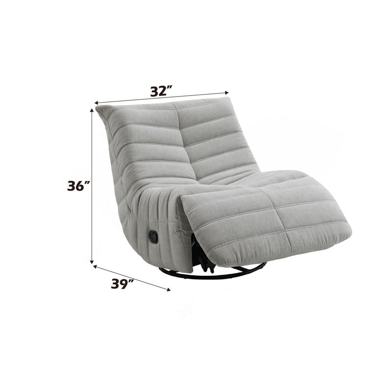 Fauteuil inclinable oscillant en chenille Talmon Oyster, Gris huître