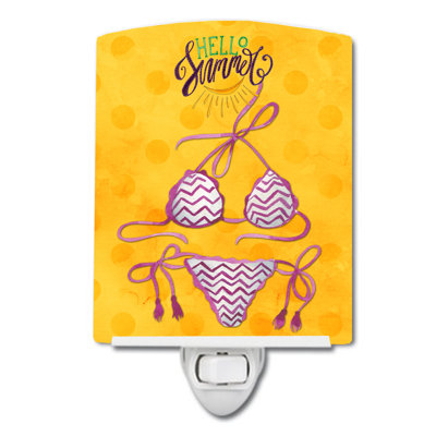 Bikini Swimsuit Polkadot Ceramic Night Light