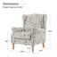 Fauteuil à oreilles tapissier extra large 30,9 po Farmhouse avec pieds en bois massif pour le salon, la chambre à coucher et le coin (ensemble de 2)-1790520733