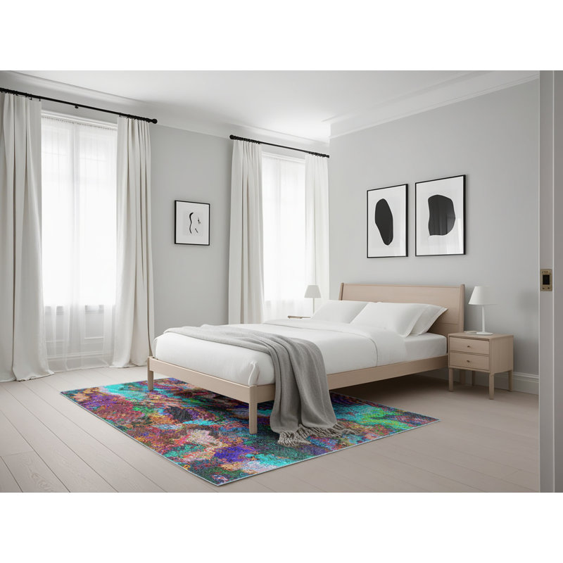 Abstract Indoor Rug, Rectangle 5' x 7'