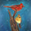 Toile encadrée chambre d'oiseaux - Décoration d'oiseaux sur une branche