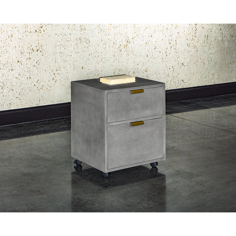 19.5'' Wide 2 -Drawer Mobile File Cabinet