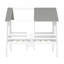 Lit mezzanine simple en bois avec deux fenêtres latérales-824115823
