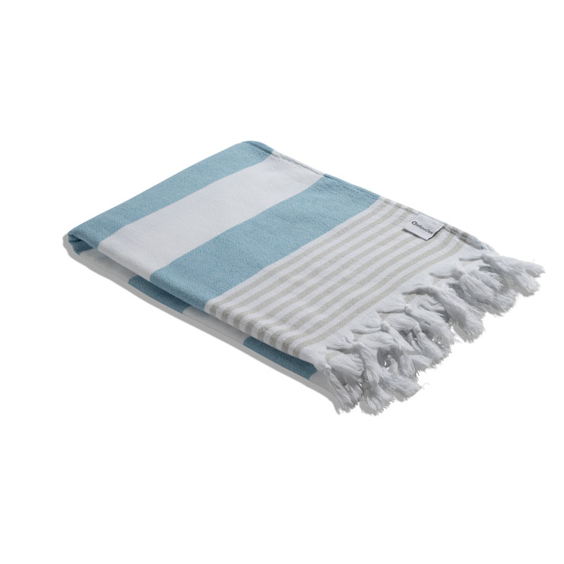Peshtemal Chanyah rayé avec doublure en tissu éponge, serviette de bain ou de plage turque de luxe 100% coton biologique, 68 po x 37 po