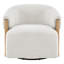 Fauteuil d'appoint pivotant rembourré Denice Longfield-112983101