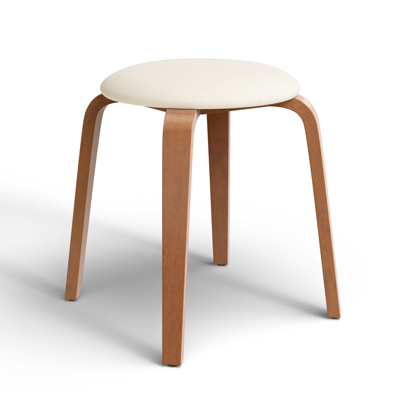 Navid Stackable Accent Stool, Walnut