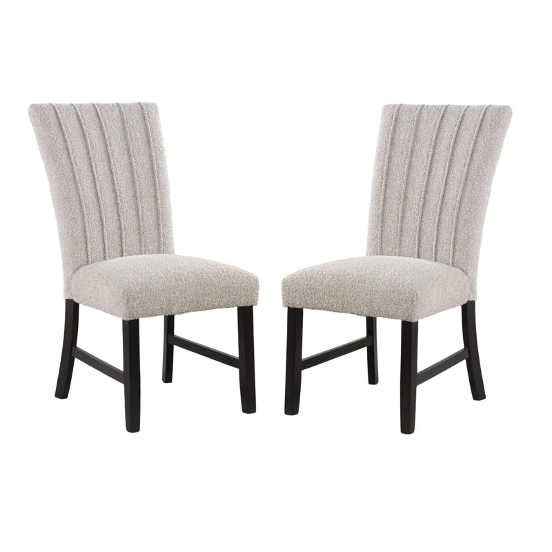 Chaise d'appoint rembourrée à dossier gris