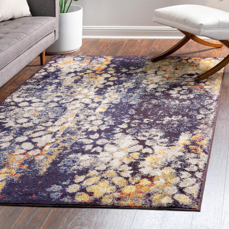 Dimonetta Washable Abstract Indoor Rug, Rectangle 10'6" x 16'5"