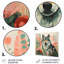 Rose et vert, loup boho-749892172