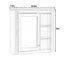 Meuble-lavabo simple 30 po avec plateau en résine et armoire à pharmacie Shaneca-1197069230