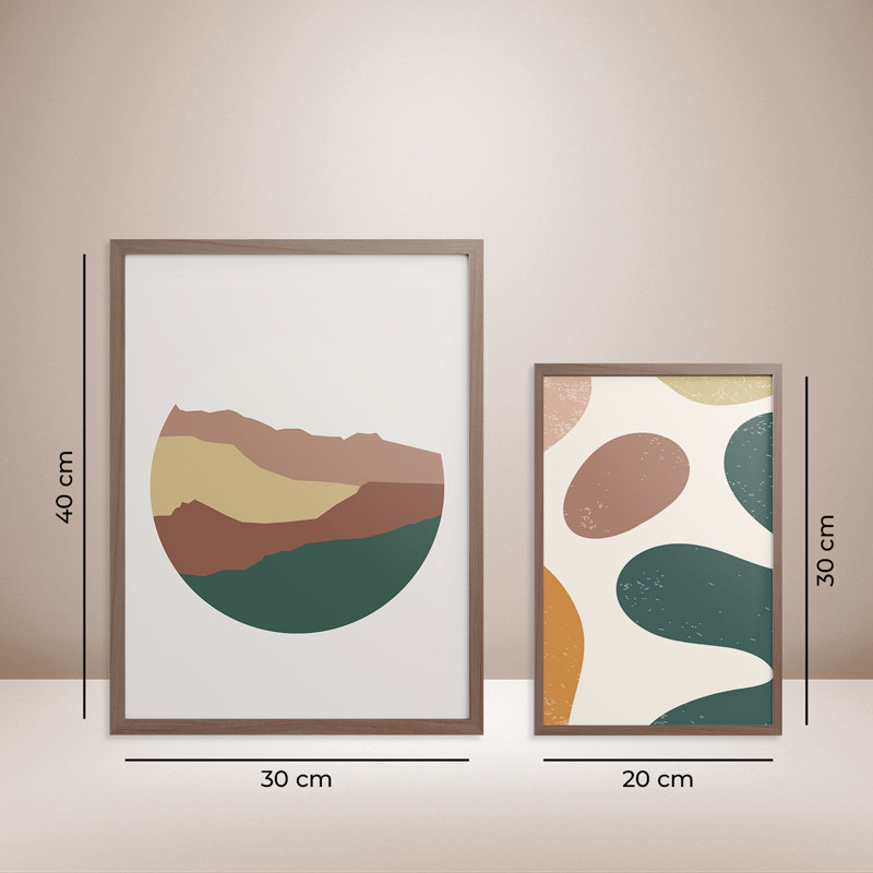 No Frame Print, Brown frame