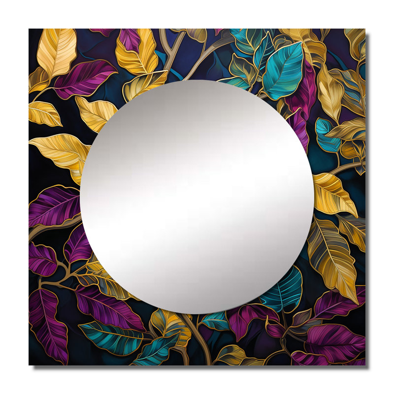 Leod - Décoration murale miroir carré pour chambre à coucher, 23 po x 23 po