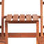 Banc de patio, banc de jardin avec table du milieu et trou pour parasol, banc d'extérieur en bois pour patio, porche, bord de piscine, balcon, orange-282281187
