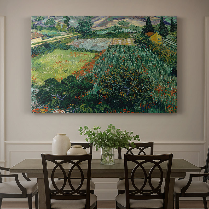 Champ avec coquelicots (Saint-Remy) - Vincent van Gogh - Toile tendue avec châssis - 1889, 40 x 60