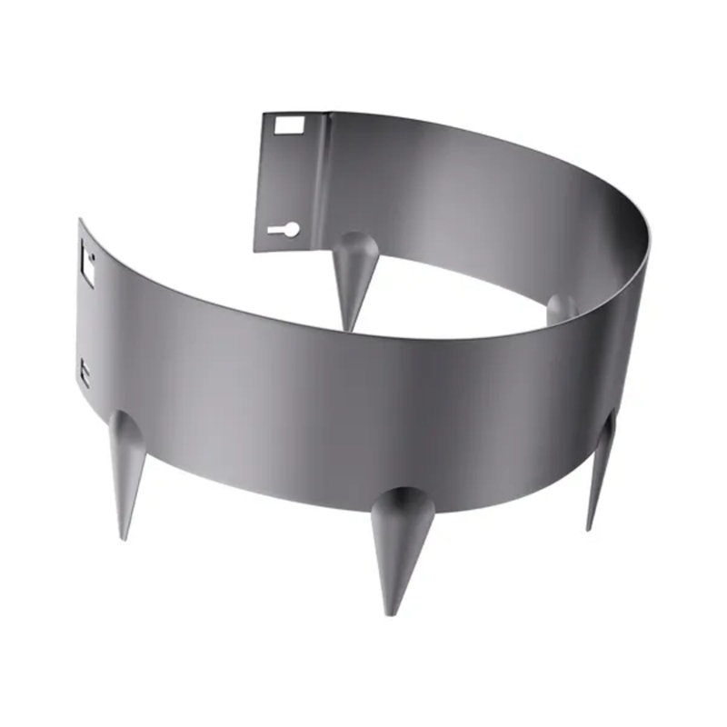 Ensemble de 5 bordures de paysage en acier galvanisé gris foncé 39 x 5 po, pliable et résistante à la rouille pour allée de pelouse