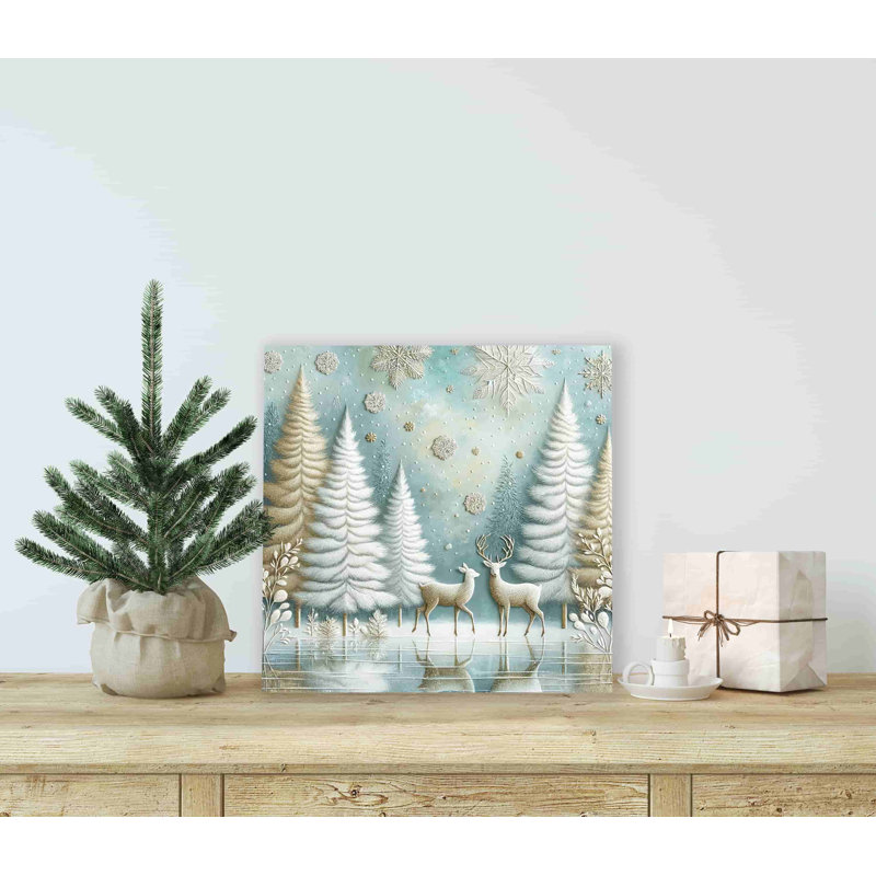 Enchanted Winter Forest - impression sur toile tendue, H 12 po x l 12 po x P 1,5 po